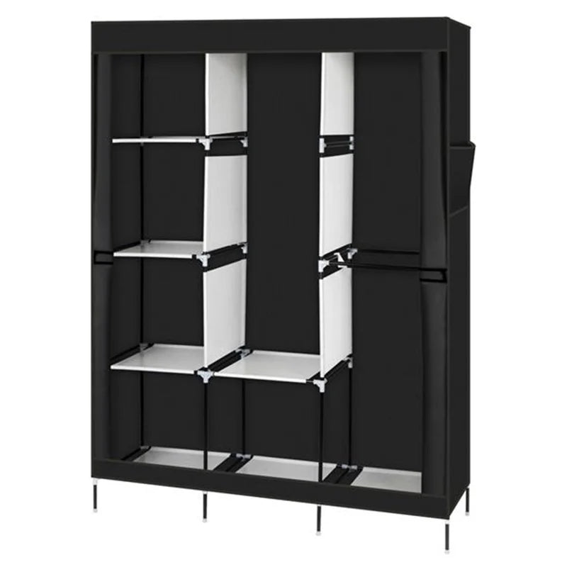 71" Portable Closet Wardrobe Clothes Rack Storage Organizer with Shelf
