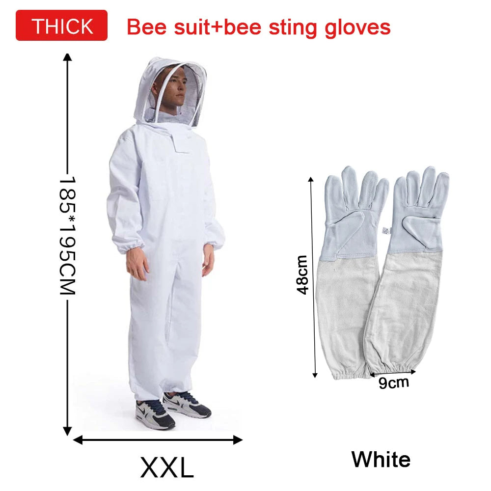 Full Body Beekeeping Clothes Professional Beekeepers Clothes Protection Beekeeping Suit Safty Veil Unisex Children Protective