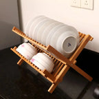 Nanzhu Kitchen Solid Wood Chopsticks Drying Rack Shelf Dish Drainer Solid Wood Chopsticks Rack Kitchen Storage Organizer