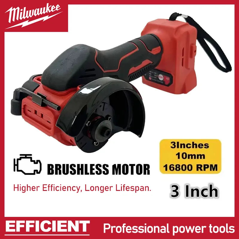 Milwaukee Cordless Angle Grinder 3 Inch Polishing Machine Mini Diamond Cutting Grinding Cut OFF Tools For Milwaukee 18V Battery