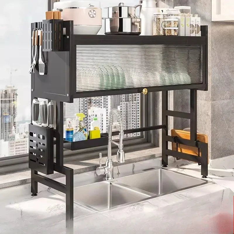 Kitchen Sink Shelf Sink Sink Dust Bowl Storage Cabinet Multifunctional Dish Drain Rack