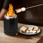 Mini Smokeless Stove Stainless Steel Burner Heater Tabletop Fire Pit Wood Burning Or Pellet Fueled Stove for Outdoor Camping BBQ