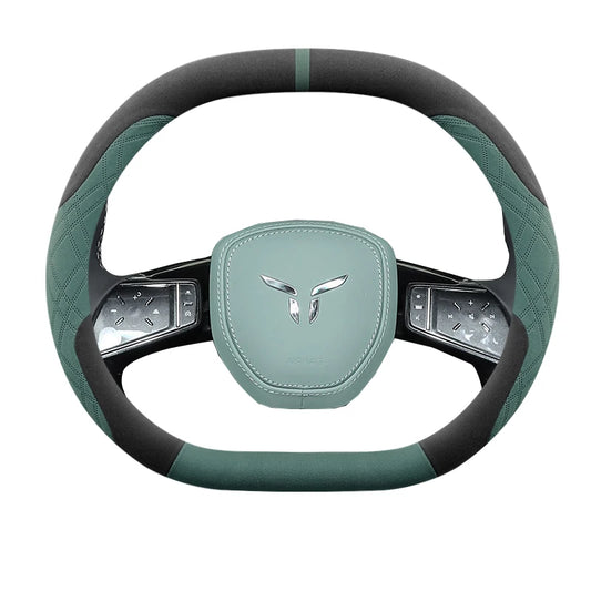 Suede Leather Car Steering Wheel Cover for Hongqi EH7 EH7pro 2024 2025 Auto Interior Accessories