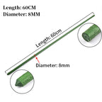 8~16mm Plant Stakes Gardening Pillar Plastic Coated Steel Pipe 60cm Length Supporting Climbing Flower Fruit Vegetables Support