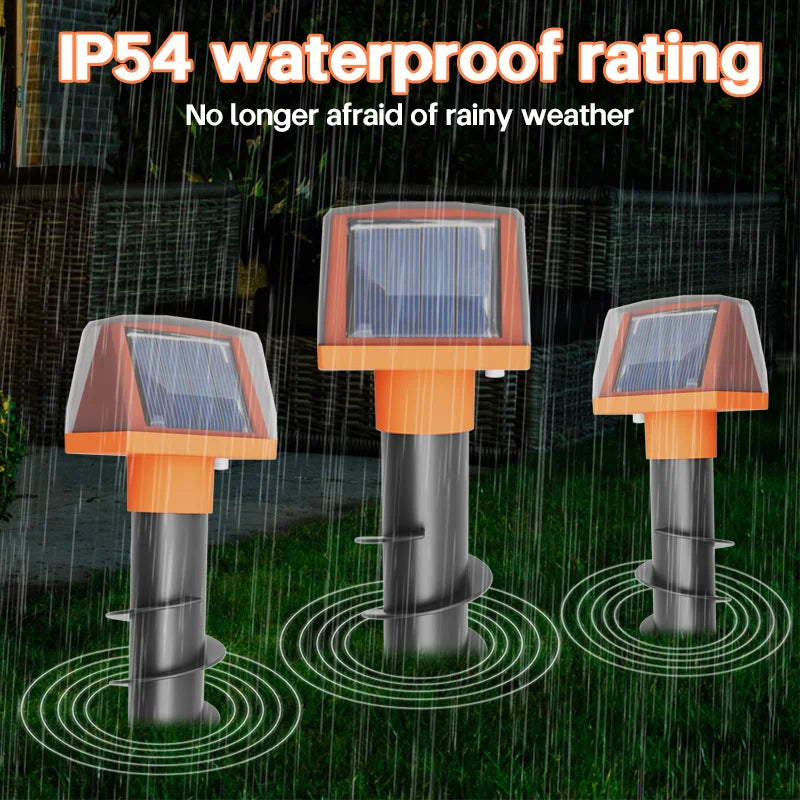 Double-sided solar animal repeller Spirally inserted mouse repeller repels moles and snakes Solar charging