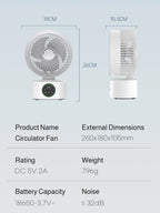 Smart USB Household Air Circulation Fan Outdoor Desktop Shaking Coolin