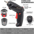 4.2V Electric Drill Cordless Power Tools Set Household Maintenance Repair 1800mAh Lithium Battery Mini Household Screwdriver
