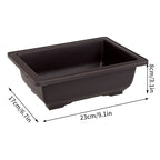 Rectangular Flowerpots Plastic Bonsai Plants Pot Square for Flower Balcony Garden Yard Landscape Bonsai Pot Trays Home Decor