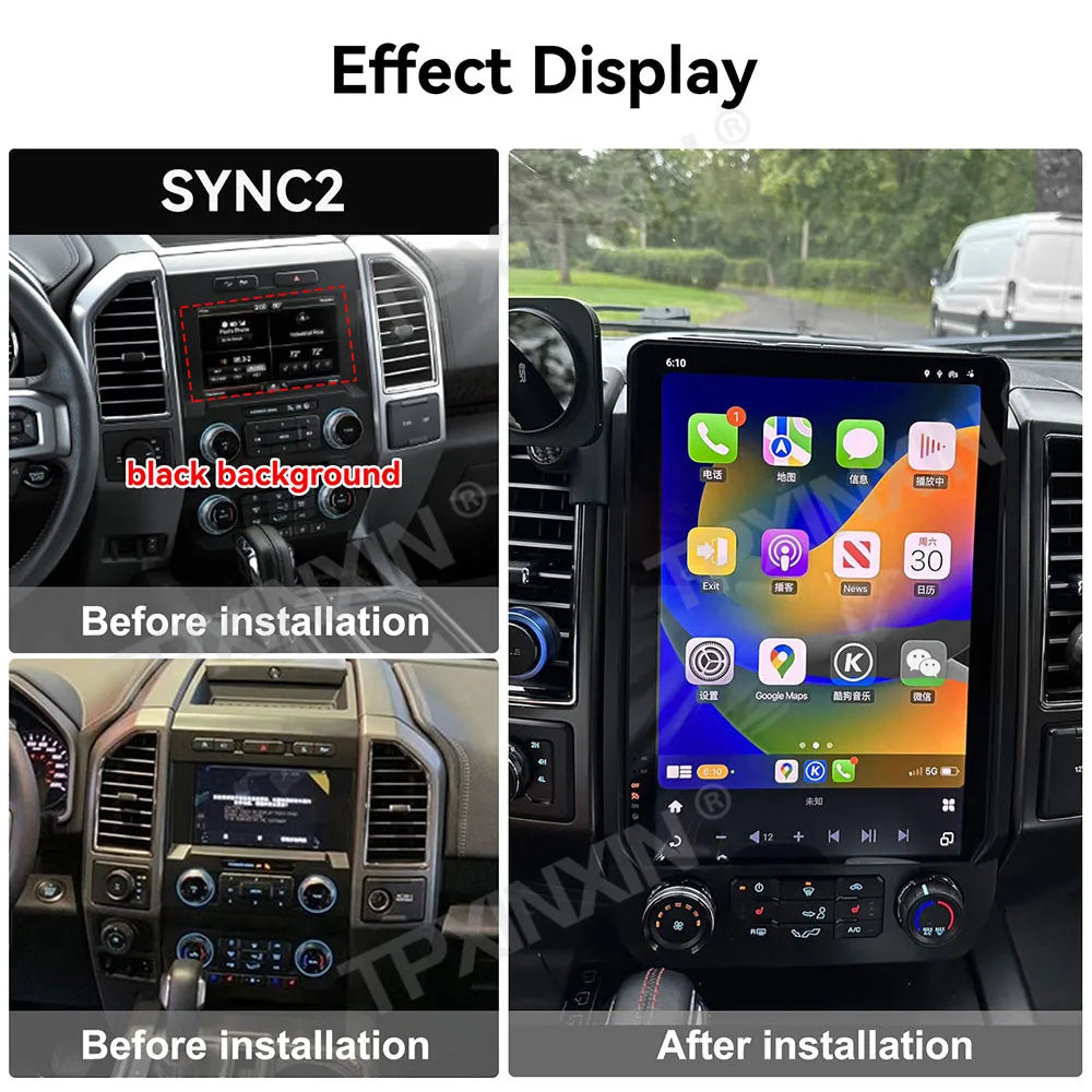 14.4 Inch Screen Android Radio For Ford F150,F250, 2015 2016 2017 2018 2019 2020 2021, Car GPS Navi Multimedia Player Head Unit