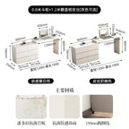 Minimalist bedroom dresser, storage cabinet, retractable bedside chest of drawers, dressing table, folding mirror