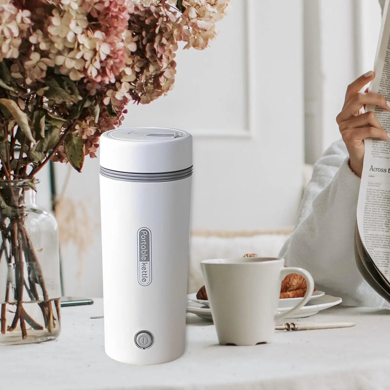 Portable Electric Heating Kettle Boil Dry Protection Auto Shut Off 350ml Tea Hot Water Kettle for Tea Milk Beverage Travel