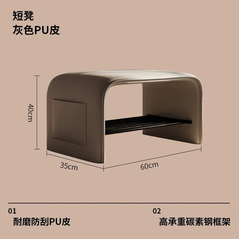 Entrance Hall Shoe Changing Bench Porch Shoe Cabinet Bench Integrated Entrance Shoe Changing Bench Bedroom Benchs