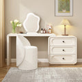 European Cream Dressing Table Storage Light Luxury Desgin Console Vanity Table Modern Drawers Penteadeira Postmodern Furniture