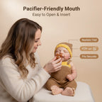 NPK 18inch Platinum Silicone Baby Doll - Pascale Girl Real Weighted 3000G with Pacifier Solid Mouth Open Design Collectible