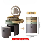 leather lint Dresser storage cabinet integrated cabinet Dressing table Makeup vanity Equipped with Bluetooth speaker stool LED