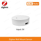 Smart Life Zigbee Human Presence Detector Tuya Wifi MmWave Radar Pir Montion Sensor With Luminance Detection For Smart Home