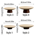Kitchen Organizer Ceramic Storage Tray Durable Wooden Dessert Tray Reusable Simple Fruit Plate Commercial