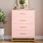 4 Drawers Dresser Chests for Bedroom Wood Chest of Drawers Dresser Drawer Organizer for Living Room Hallway and Entryway