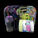 5Pcs/Set 50MM 4 Layer Zinc Alloy Grinder 18X14CM Metal Rolling Tray Tobacco Storage Tube Silicone Ashtray Cigarette Smoking Kit