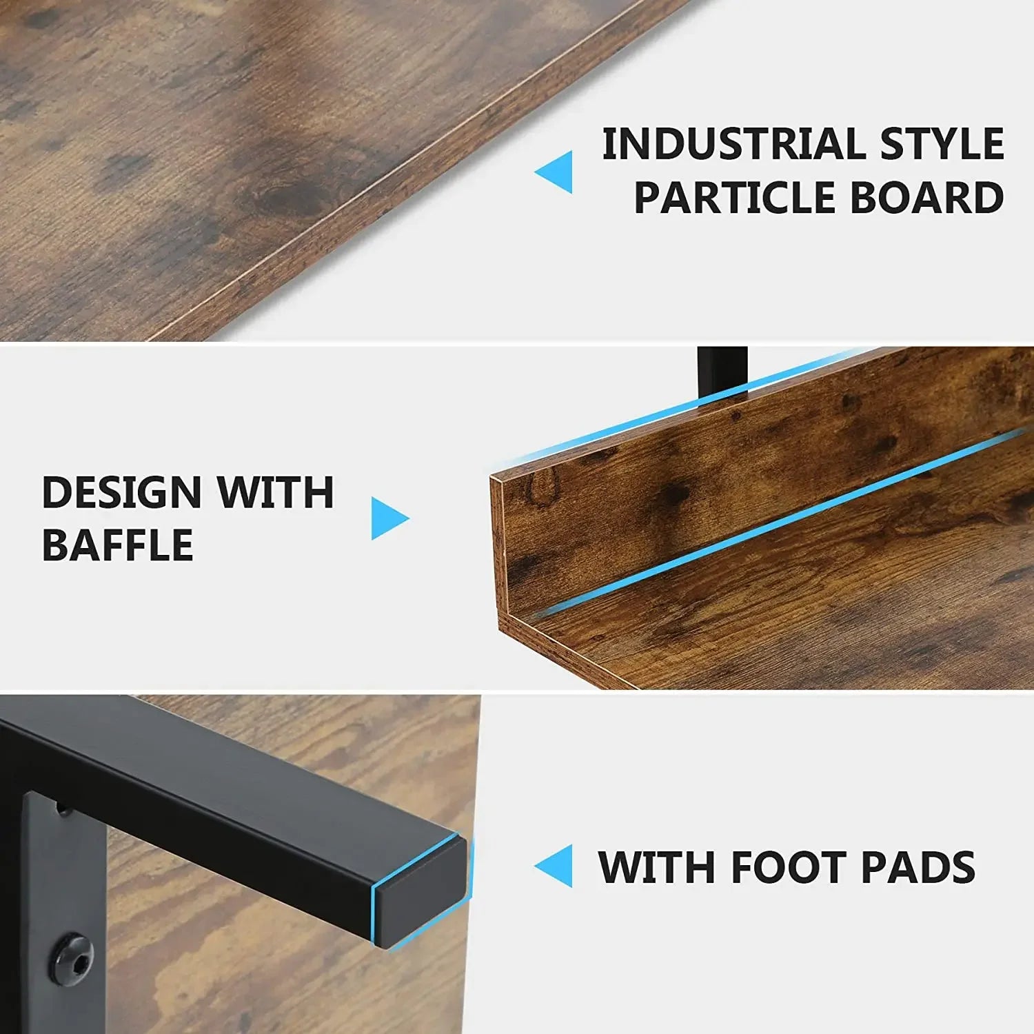 Tribesigns Bookshelf Storage Rack Standing Shelf 5 Tier Industrial Sturdy Bookshelf with Iron Pipe Frame