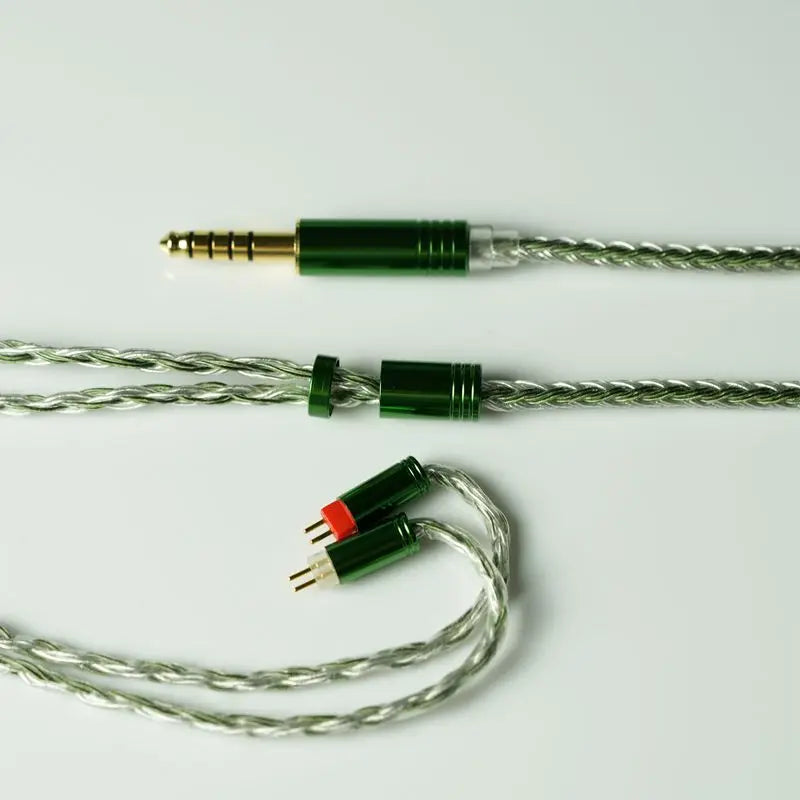 XINHS 16 Strands Silver Plated Copper Earphone Wire MMCX/0.78mm 2 Pin/QDC/TFZ HIFI Headphone Upgrade Cable For SE535 UE900S