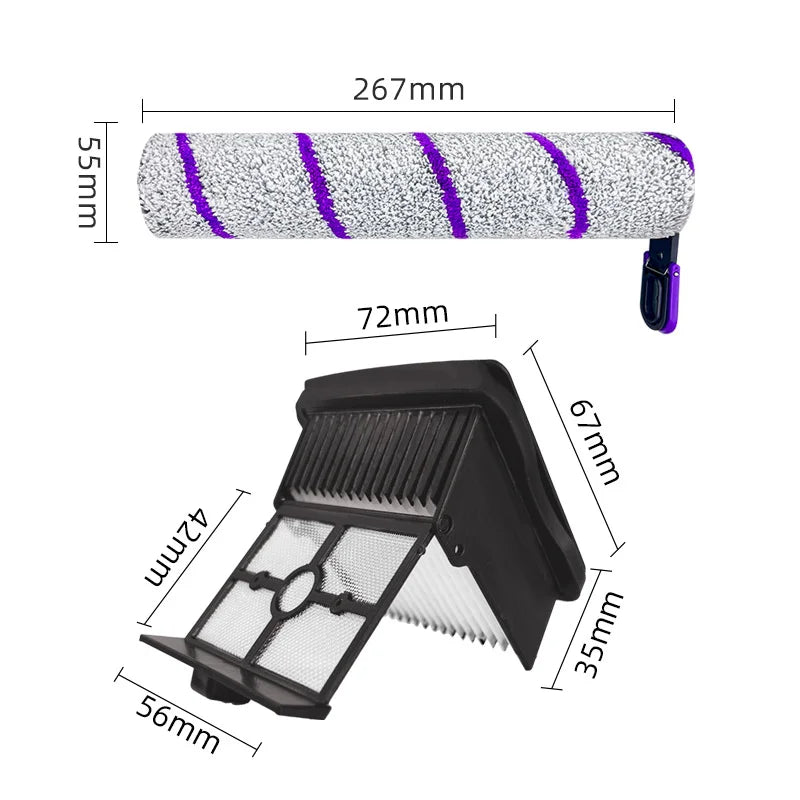 For Narwal S20 Pro Cordless Vacuum Cleaner Spare Parts Main Side Brush Hepa Filter Mop Pad Dust Bag Replacement Accessories