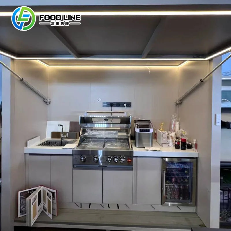 Customized Modular Outdoor Kitchen Units 304 Stainless Steel Outdoor Mobile Kitchen Smart Outdoor Kitchen