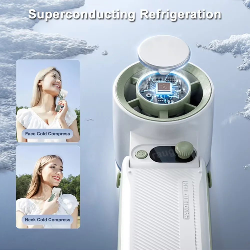NEW Portable Handheld Turbo Fan Strong Wind 199 Gear Wind Speed LED Di