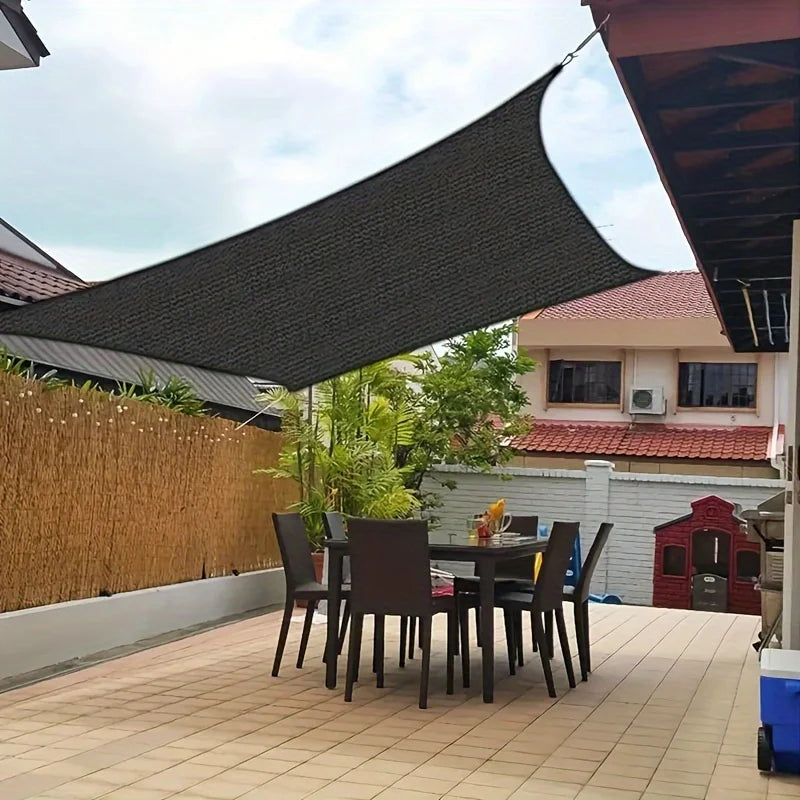 Extra-Large Black Sunshade Net with Grommets - HDPE Mesh Fabric for Greenhouses, Patios, Plants, Gazebos & Porches