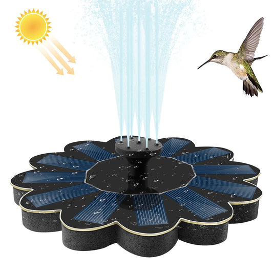 Solar Fountain Pump Bird Bath Fountain Garden Outdoor Water Pool Pond Floating Decor With 5 Nozzles Solar Panel
