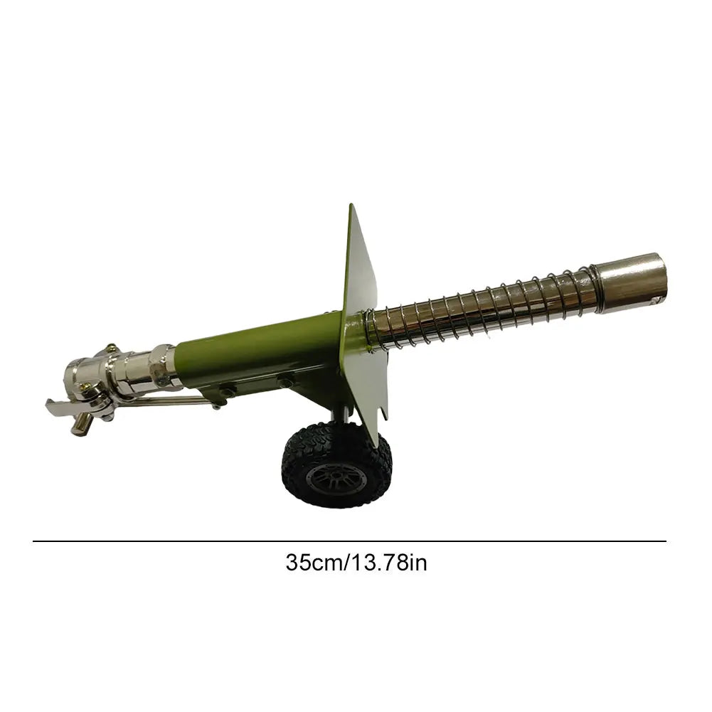 Firecracker Artillery Cannon Stainless Steel Mini Cannon Model Firecracker Launcher Model for Outdoor Games and Collectors
