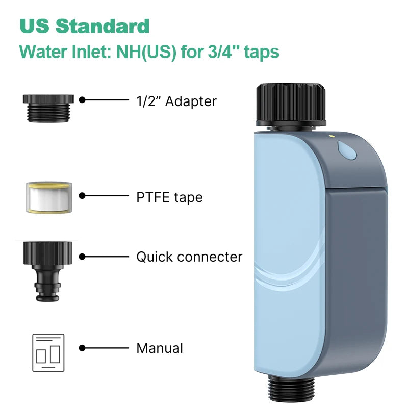 Smart Tuya WiFi Garden Watering Timers Sprinkler Valve Programmable Auto Irrigation Watering Timer Irrigation Watering System