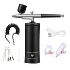 Mini Air Compressor Kit Air-Brush Paint Spray Gun Airbrush For Nail Art Tattoo Craft Cake Nano Fog Mist Sprayer