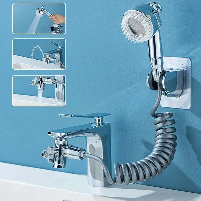 Bathroom Universal Faucet New Multifunctional Bathroom Connected To Shower Head Copper 360° Rotating Faucet Home