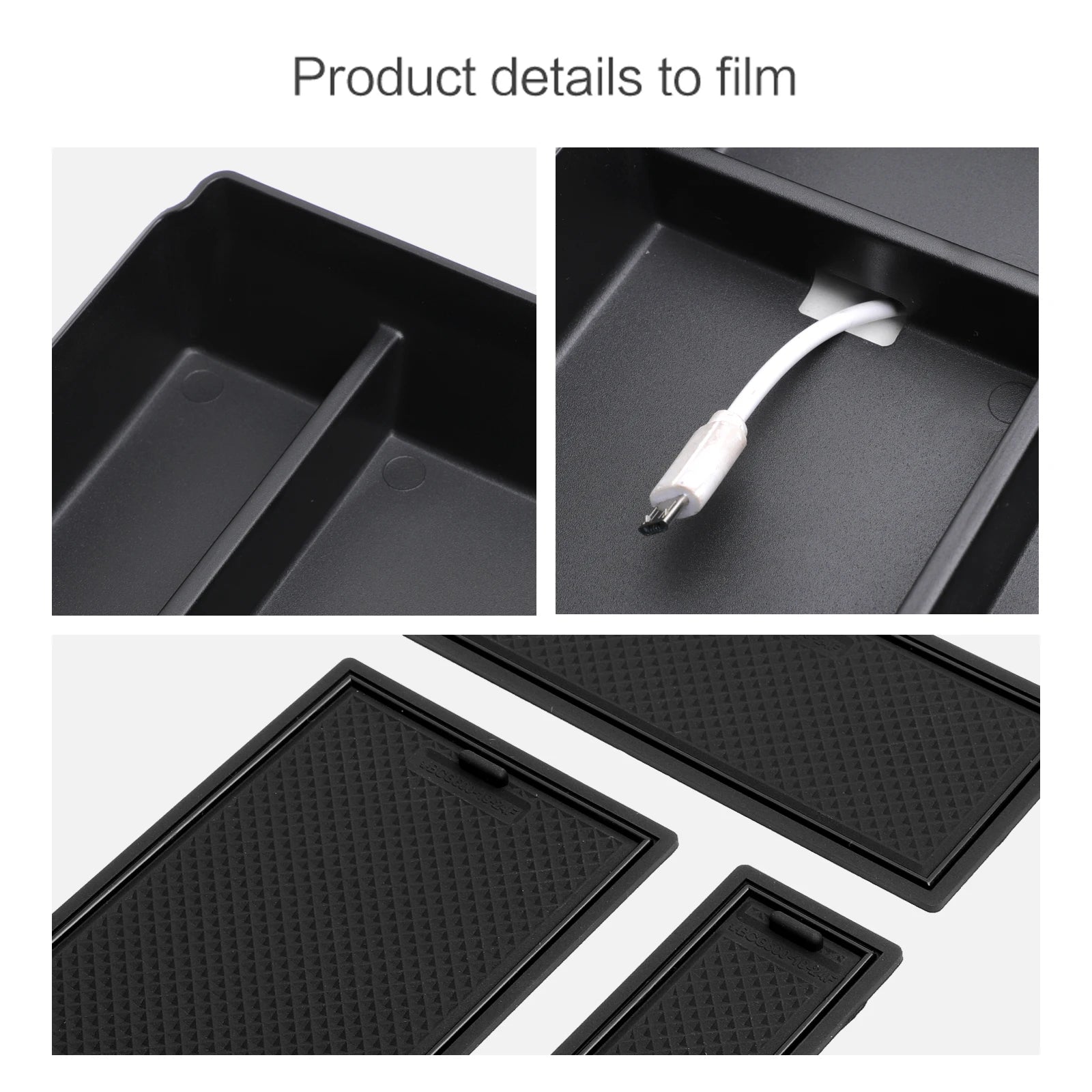 Central Armrest Storage Box Tray for Benz G350 G400 G500 G63 AMG 2019 - 2024 Organizer Accessories Tidying Black