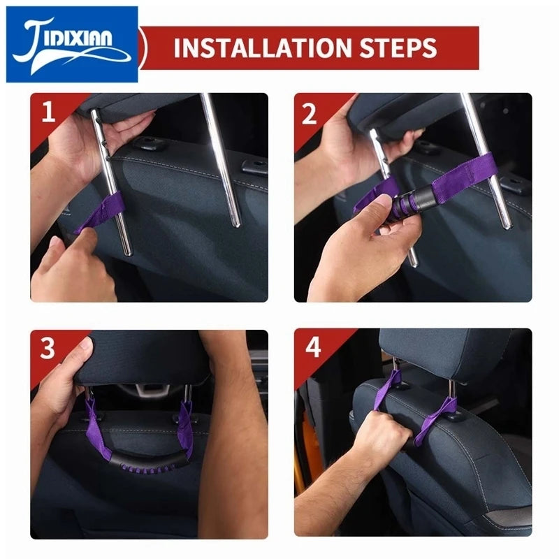 JIDIXIAN Car Seat Headrest Grab Handle for Jeep for Dodge for Ford F150 for Jimny for Chevrolet for GMC for Chrysler for 4Runner