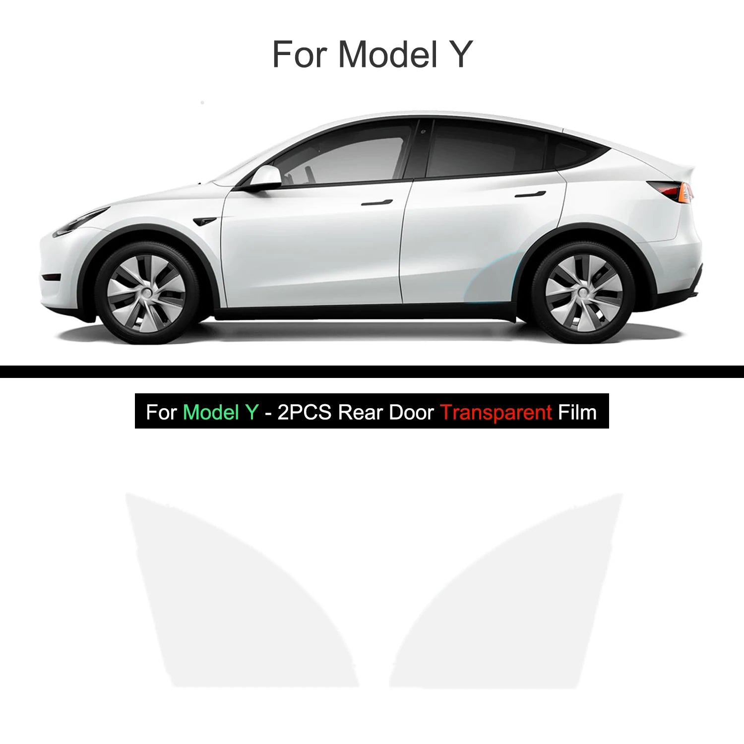 Black TPU Car Body Protective Film Invisible For Tesla Model 3/Y 2017-2025 Front Rear Door Extended Transparent Car Clothing Set