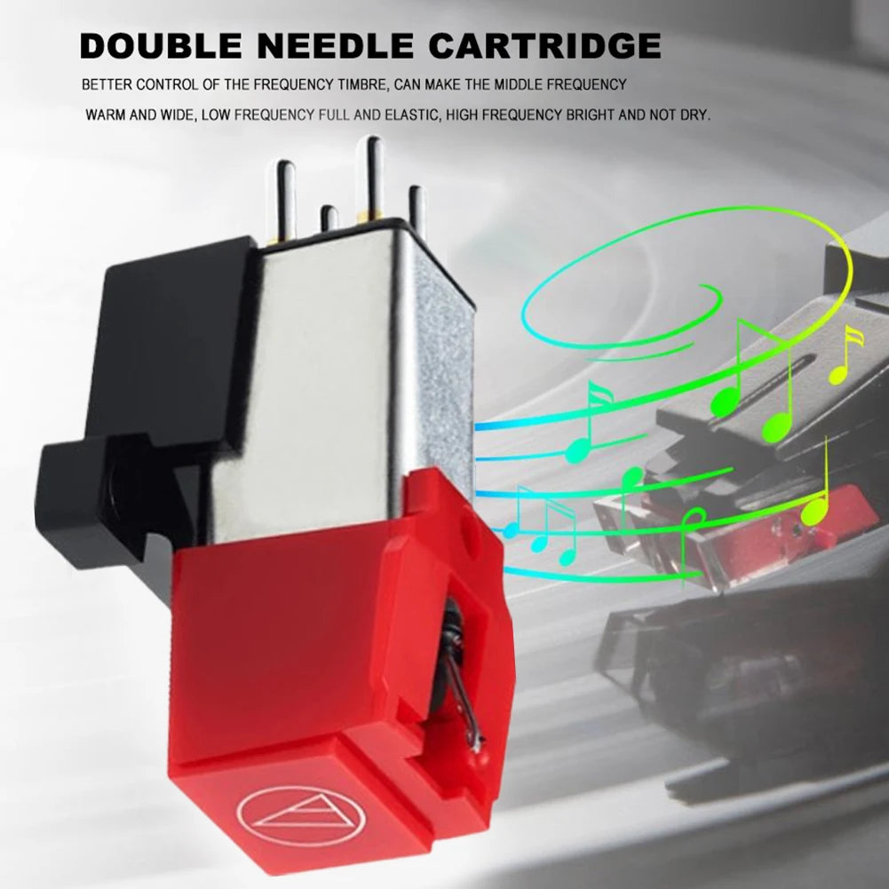 AT91R Replacement Conical Turntable Stylus Dual Moving Magnet Stereo Phono Cartridge HiFi Parts for LP Vinyl Record Turntable