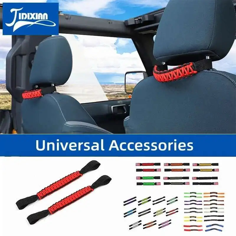 JIDIXIAN Car Seat Headrest Grab Handle for Jeep for Dodge for Ford F150 for Jimny for Chevrolet for GMC for Chrysler for 4Runner