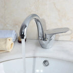 Kitchen Faucet 360° Rotation Household Kitchen Hot and Cold Tap Single Handle Deck Mounted Polished Basin Sink Mixer Tap