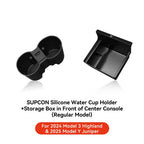 YZ For Tesla Model 3 Highland 2024 Model Y juniper 2025 Storage Box Center Armrest Hidden Box Cup Holder Organizer Accessories