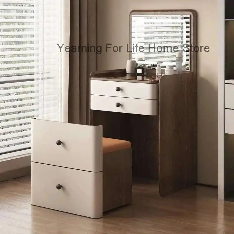 Mini Nail Vanity Table Small Storage Makeup Chair Desk Dressing Table Women Bedside Girl Tall Mesa De Maquillaje Home Furniture