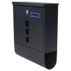 Mail box for newspapers Post Office anthracite newspaper AMSTERDAM address window and viewfinder galvanized steel key