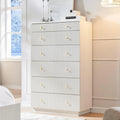 Fluted Dresser for Bedroom, 48" H 7 Drawer Dressers, Wood Tall Dresser Storage Organizer, Modern Bedroom Chest with Deep Storage