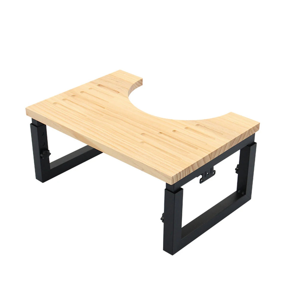 Bamboo Toilet Stool Foldable Adjustable Height Squat Stool Potty Poop Step Stool for Bathroom Improve Squatting Posture Non-Slip