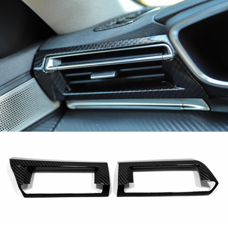 For Peugeot 508 2019 2020 2021 2022 CarbonFiber interior Accessories gear shfit panle steering wheel seat switch Air vent Cover