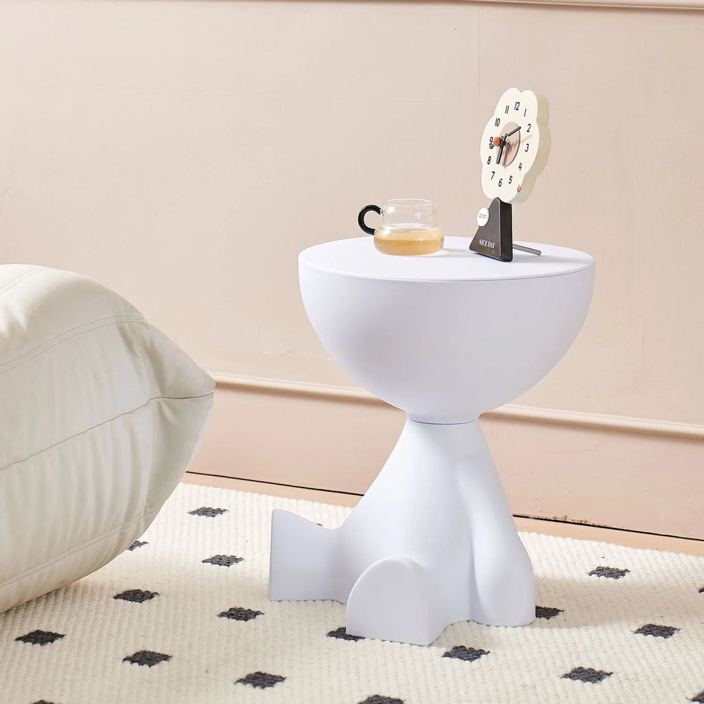 Modern Round Matte Coffee Table - Side Table & Nightstand