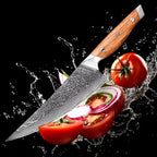Damascus Steel Kitchen Knives Set 1-8pcs Chef Knife Cutting Professional Sharp Chef Knife, Cleaver, Santoku,Bread, Boning & More
