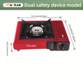 Cassette Stove Household Outdoor Portable Stove Grill 2900W High Fire Gas Stove Suitable for Outdoor Camping Kitchen Barbecue