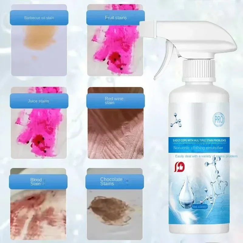 Oil Stain Cleaning Fluid Percarbonate Soda Liquid Detergent Ionic Emulsifier Stain Treater Spray Fabric Rust Remover Baking Home
